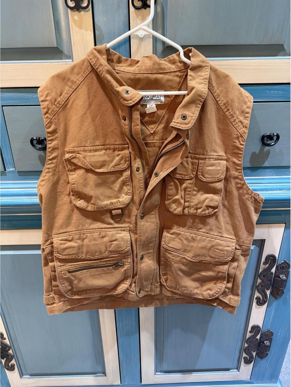 Dakota Brown Utility Vest Size Large, Gorpcore